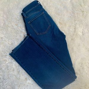 Ladies NYDJ Straight Leg Raw Hem Jeans Size 2